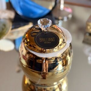 Brilliant Ceramic Gold Salt Cache Jar – New